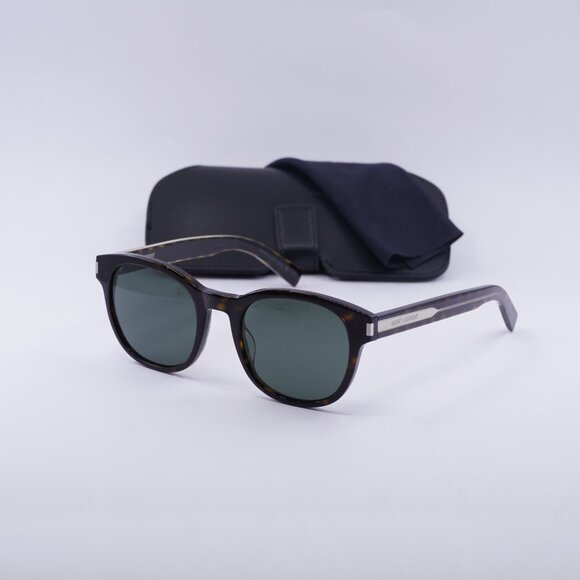 Saint Laurent SL620 002 Round Sunglasses - Havana/Grey - Picture 1 of 10